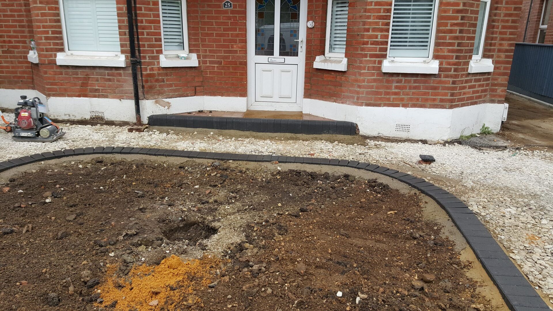 during new driveway