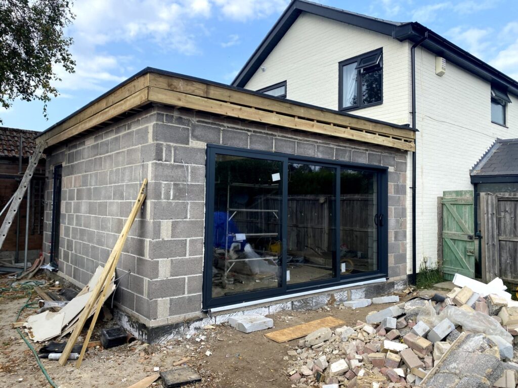 House extension built by builders in Poole
